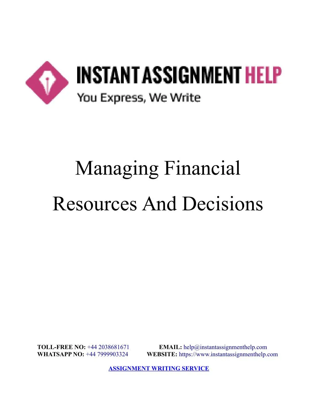 managing financial