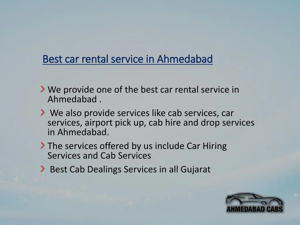 best car rental service in ahmedabad best