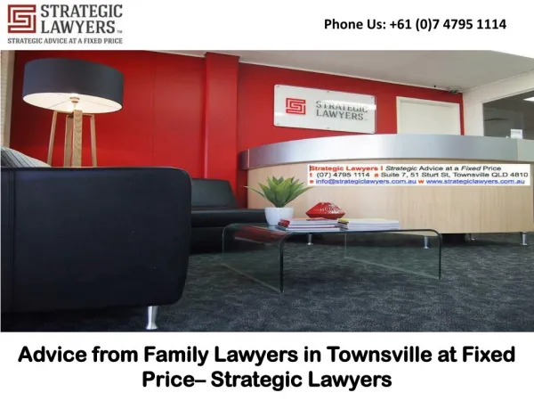 Advice from Family Lawyers in Townsville at Fixed Price– Strategic Lawyers