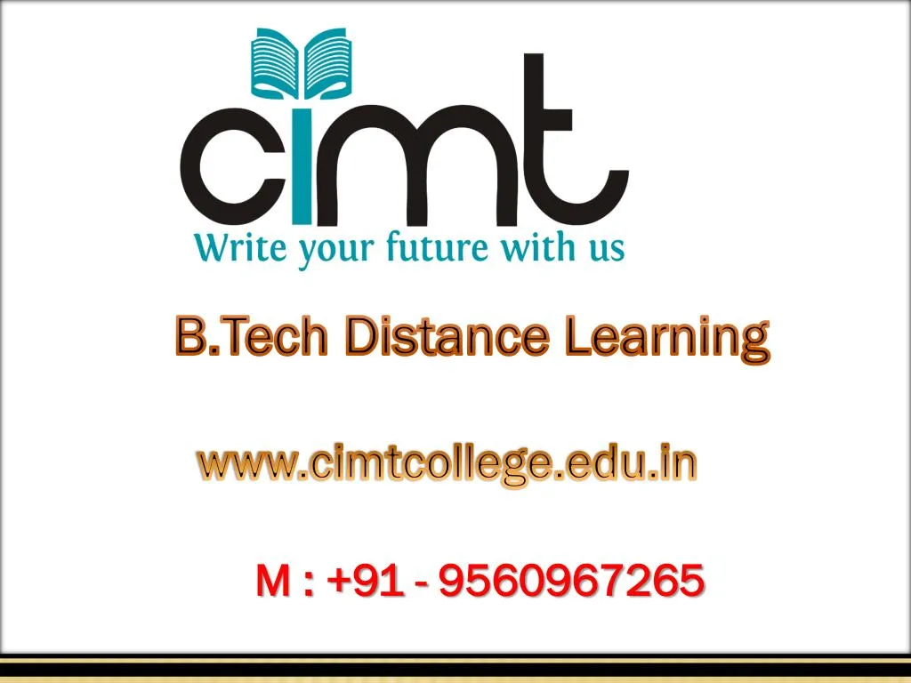 b tech distance learning