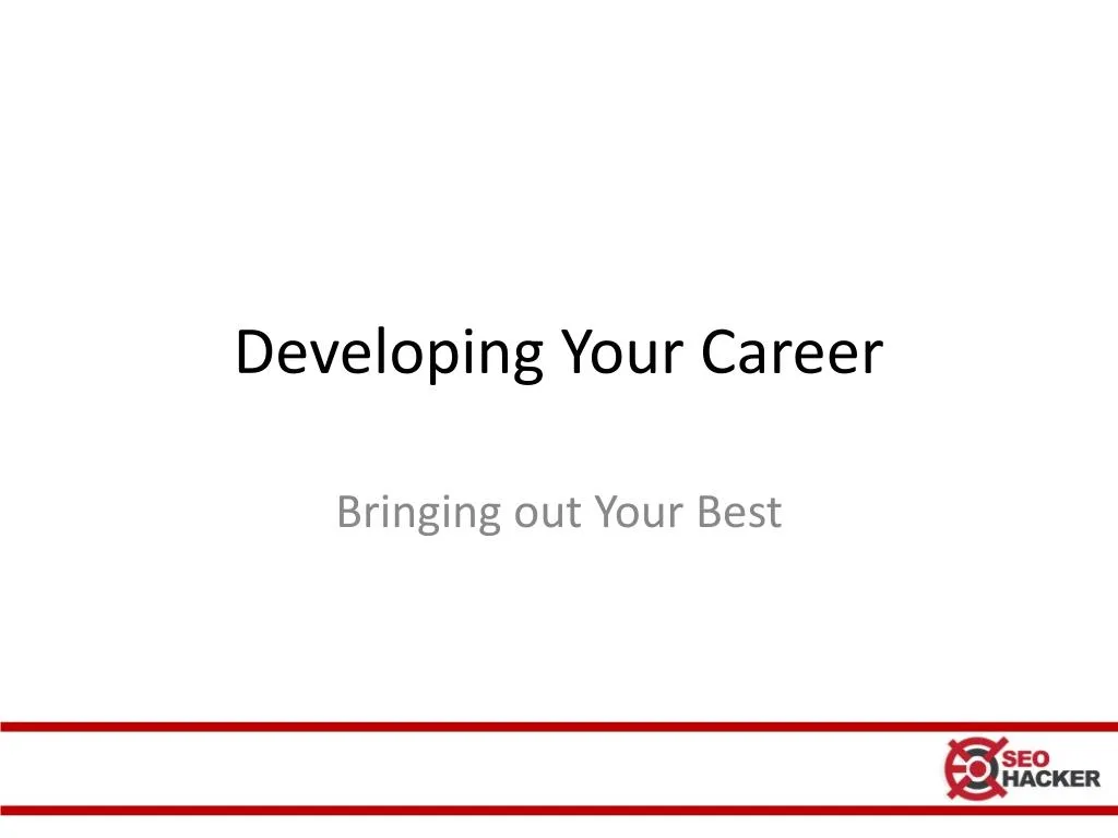 developing your career