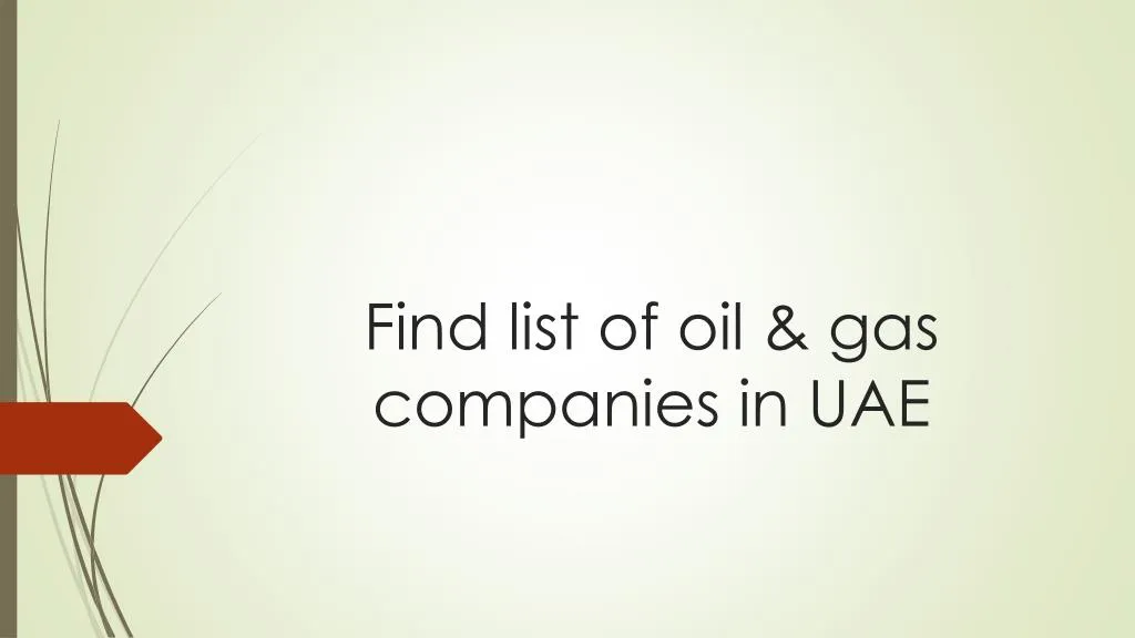 find list of oil gas companies in uae