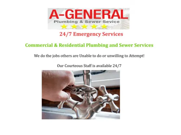 A-General Water and Sewer Cleaning Service NJ