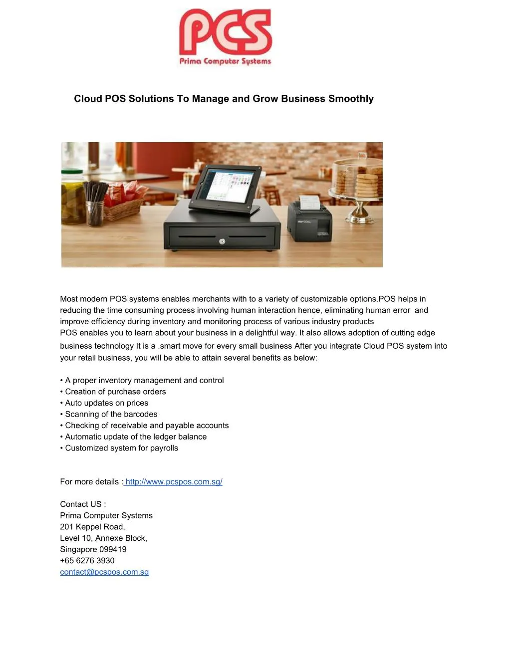 cloud pos solutions to manage and grow business