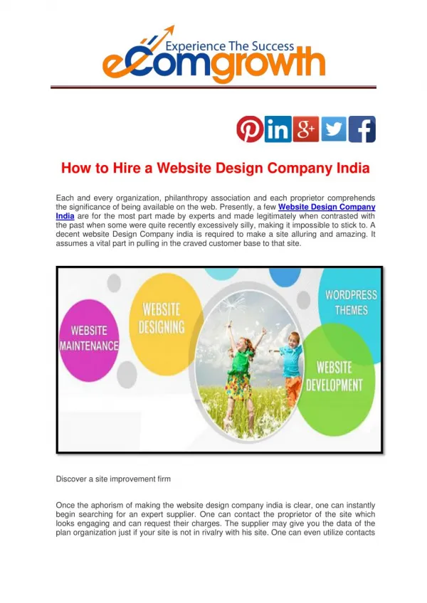 How to Hire a Website Design Company India