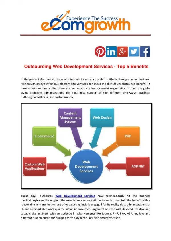 Outsourcing Web Development Services - Top 5 Benefits