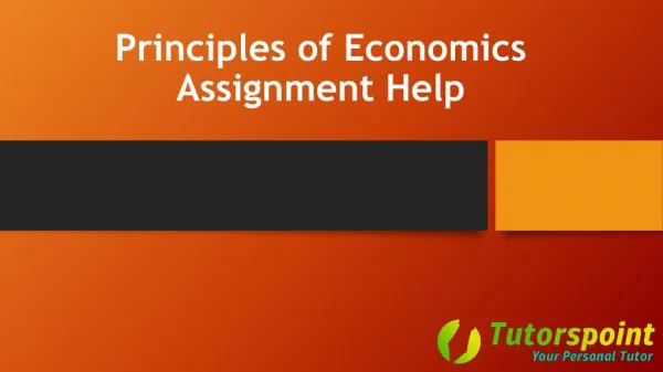 Principles of Economics Assignment Help