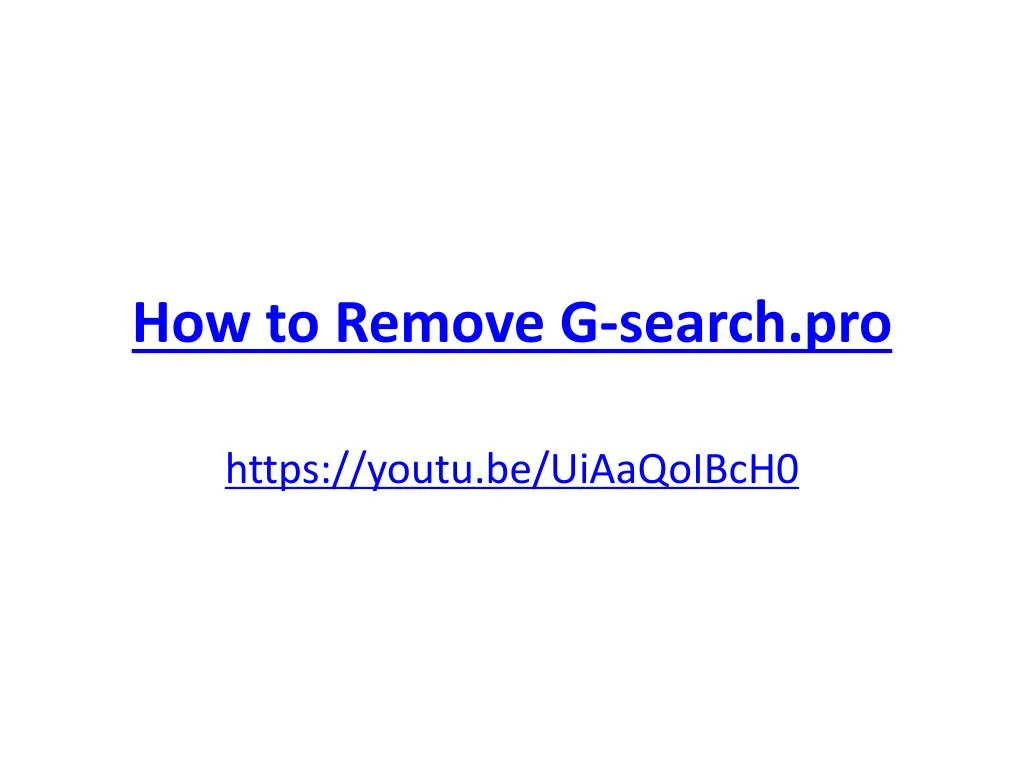 how to remove g search pro