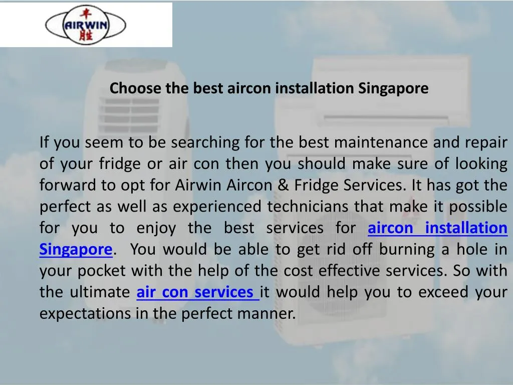 choose the best aircon installation singapore