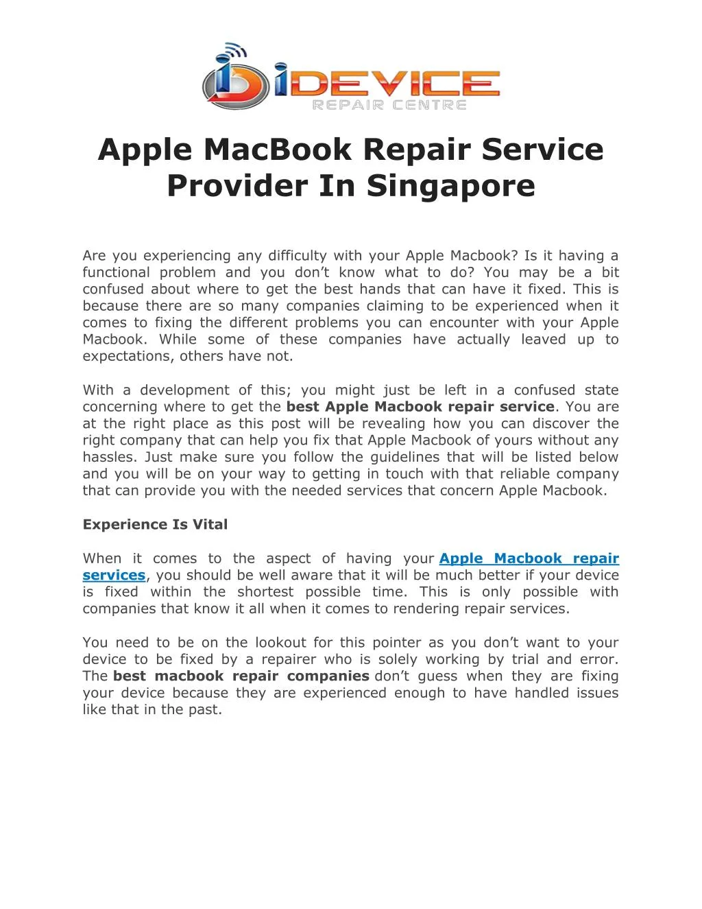 apple macbook repair service provider in singapore