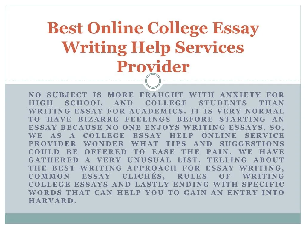 best online college essay writing help services provider