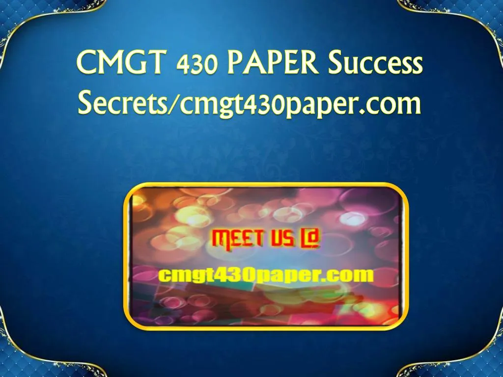 cmgt 430 paper success secrets cmgt430paper com