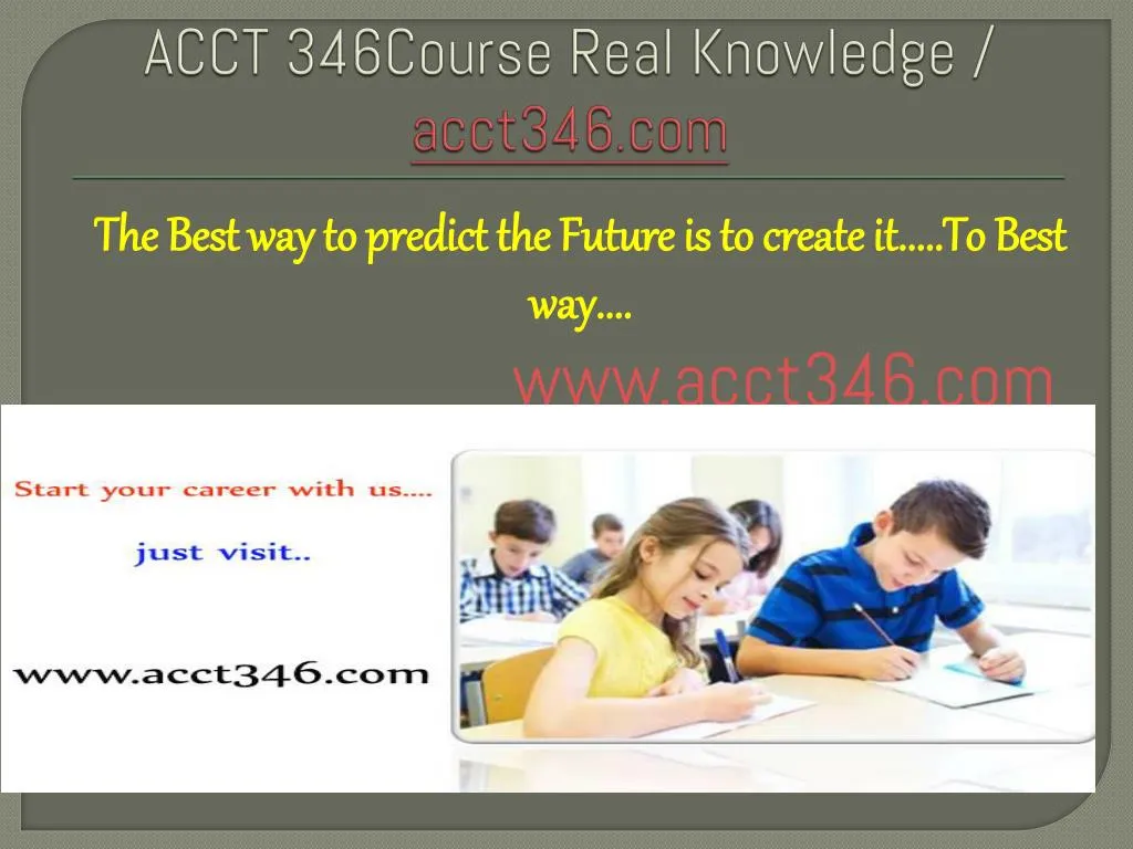 acct 346course real knowledge acct346 com