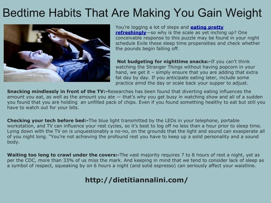 bedtime habits that are making you gain weight