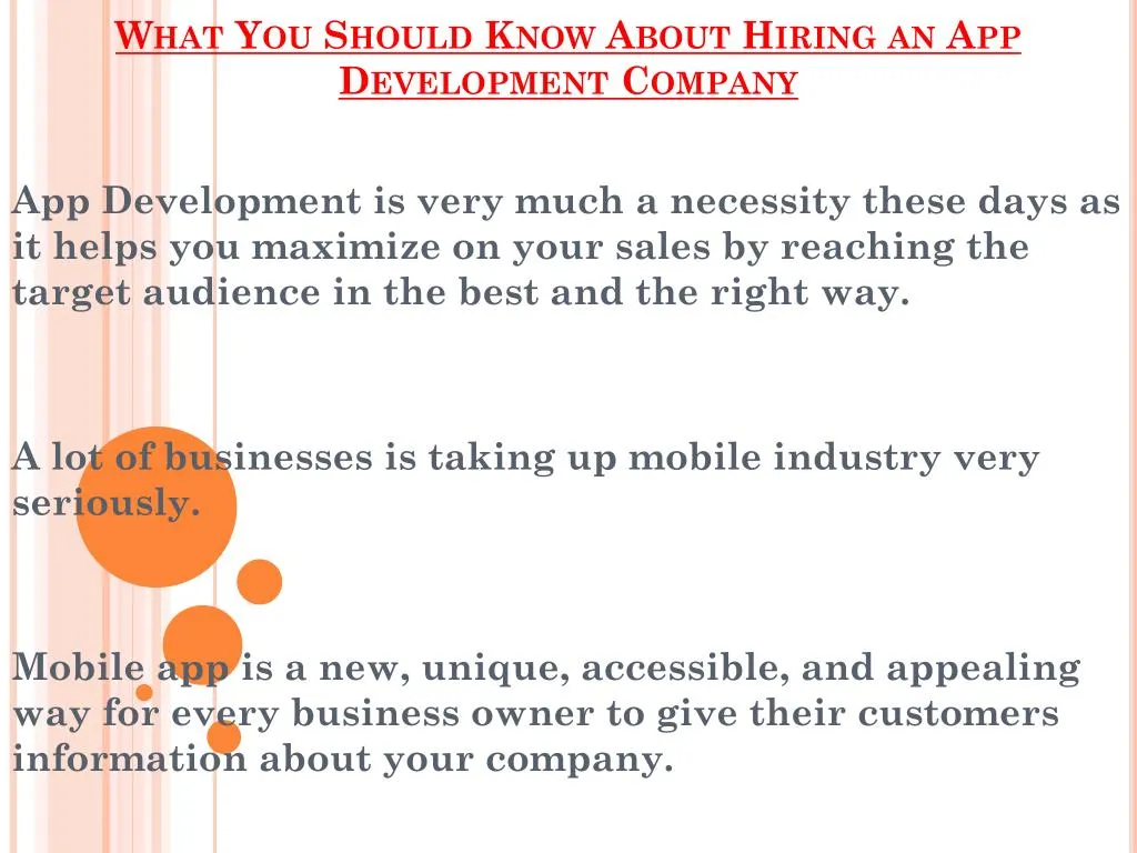 what you should know about hiring an app development company