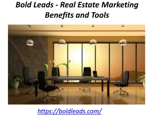 Bold Leads - Real Estate Marketing Benefits and Tools