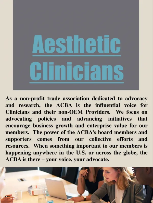 Aesthetic trade association