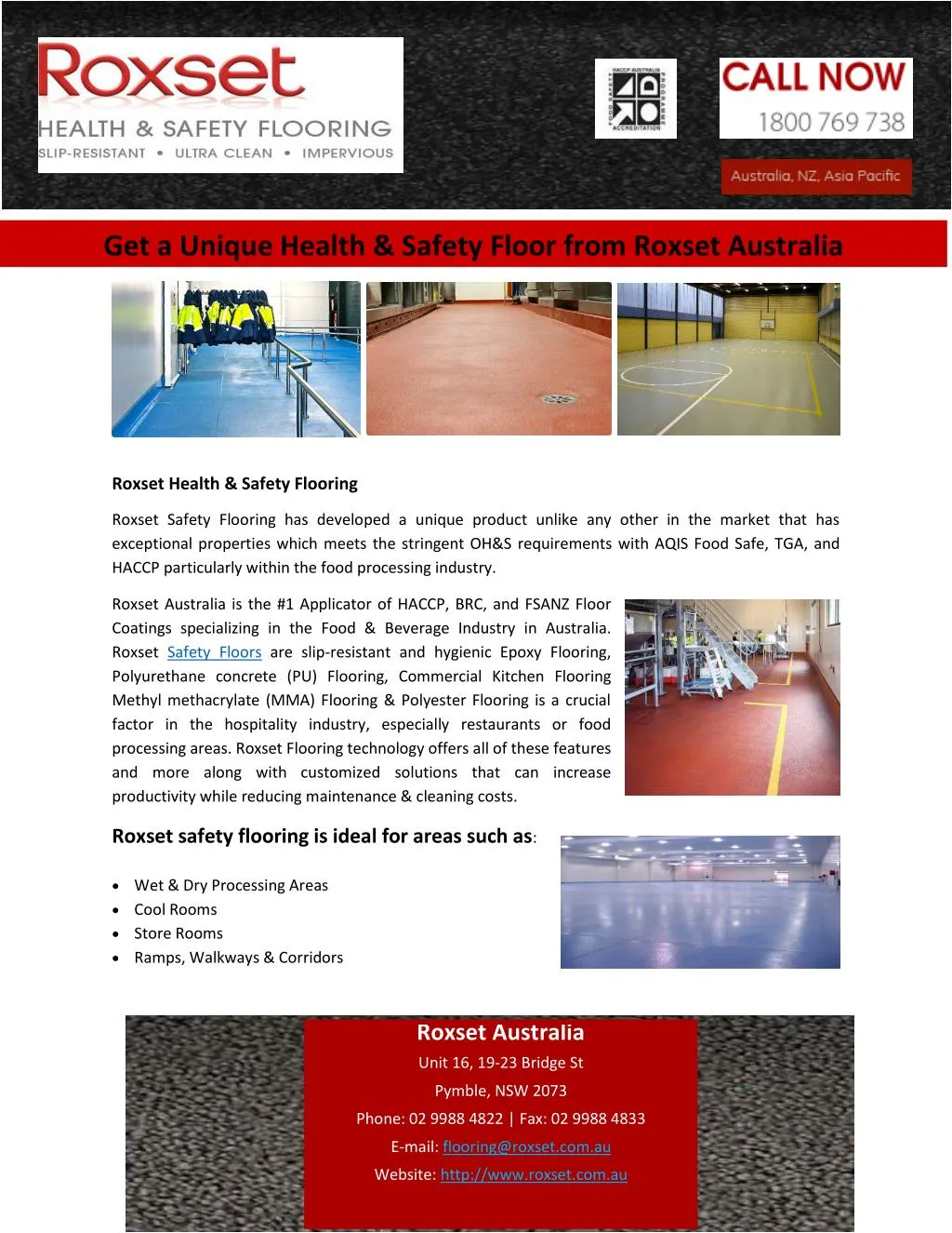 get a unique health safety floor from roxset