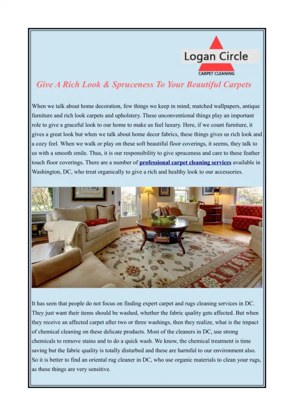 Rug Cleaning Services Washington DC