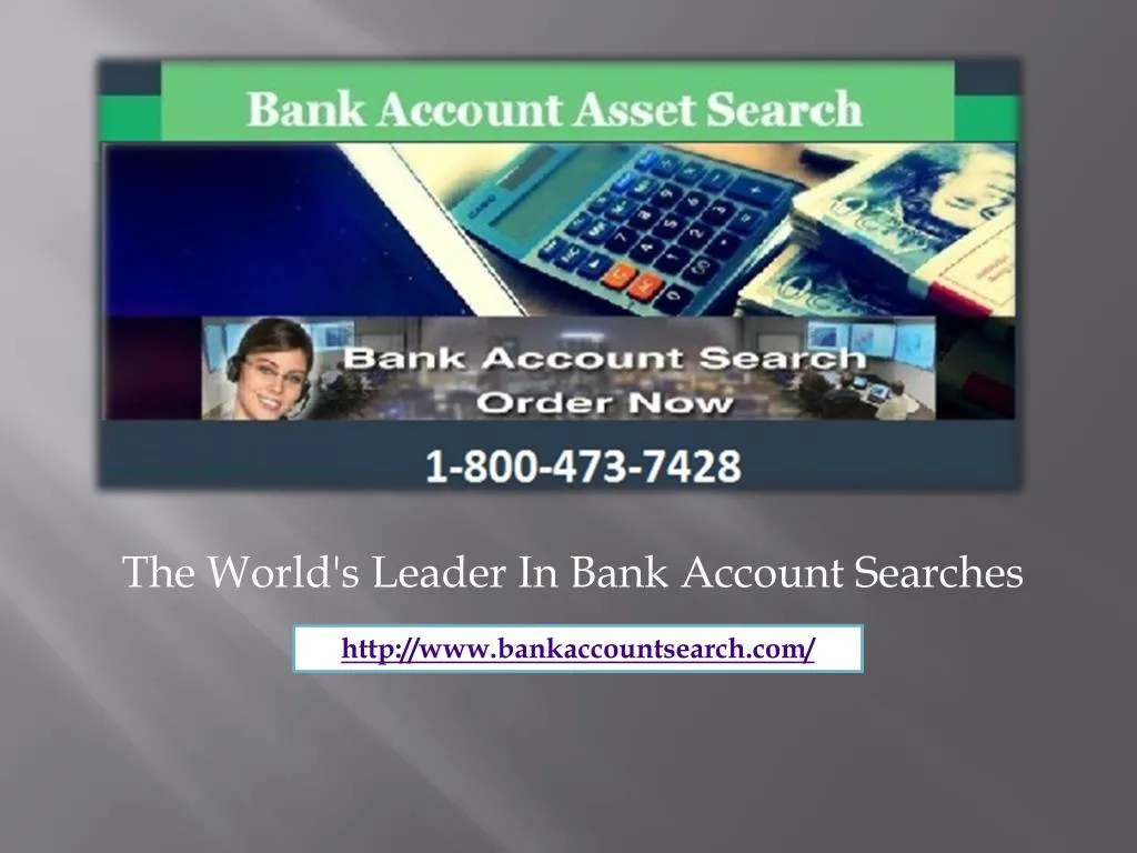 the world s leader in bank account searches