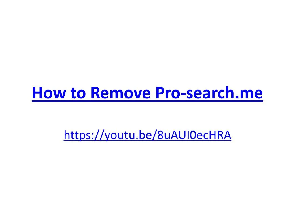 how to remove pro search me