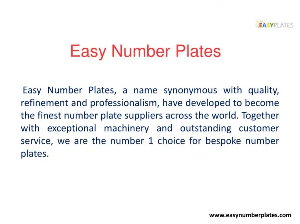 Types of Number Plates - Easy number Plates