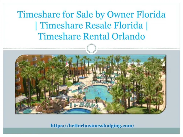 Timeshare for Sale by Owner in Orlando and Florida