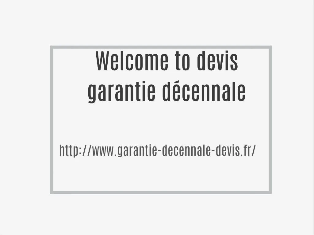 welcome to devis welcome to devis garantie