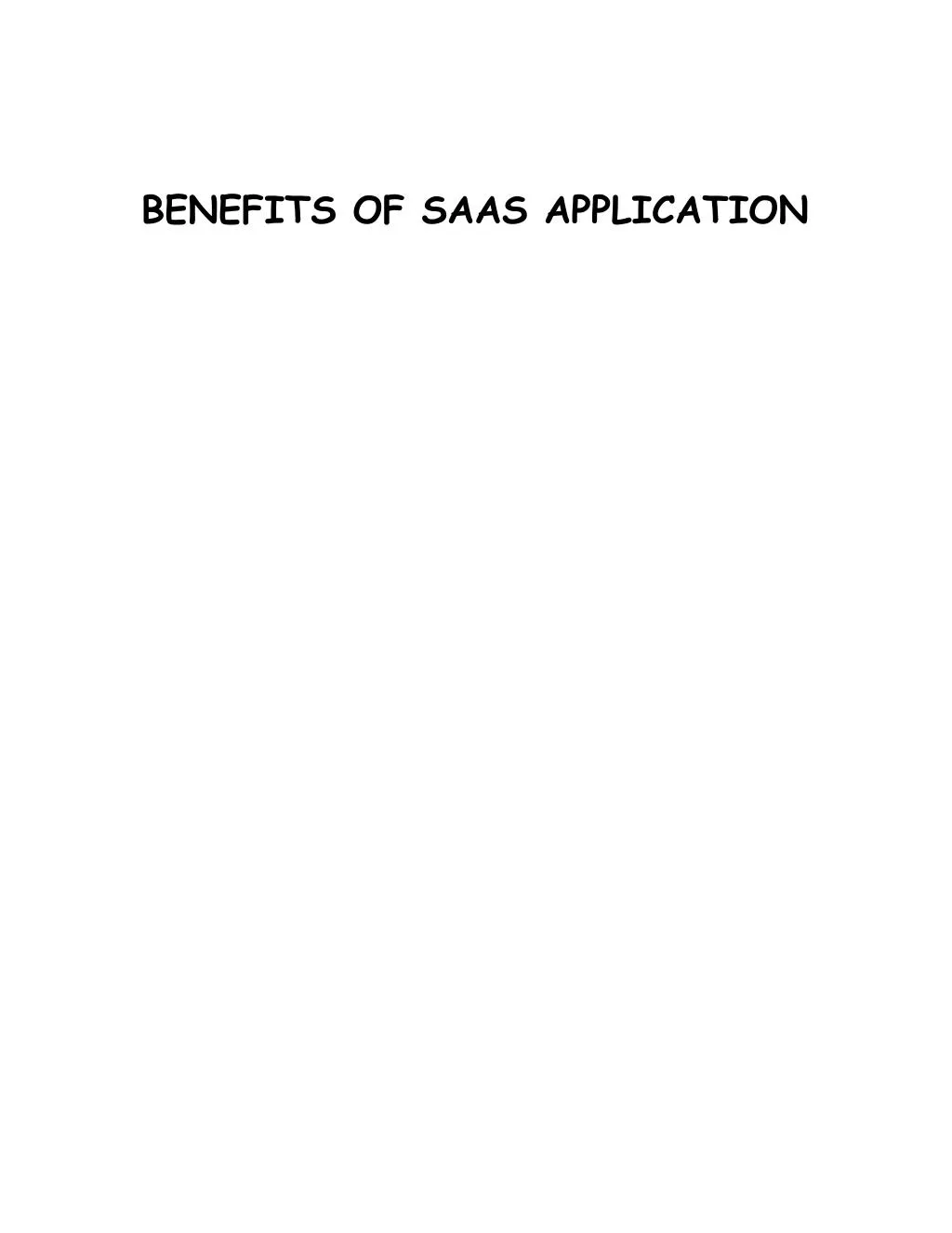 benefits of saas application