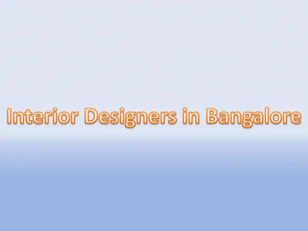 Interior Design Bangalore 
