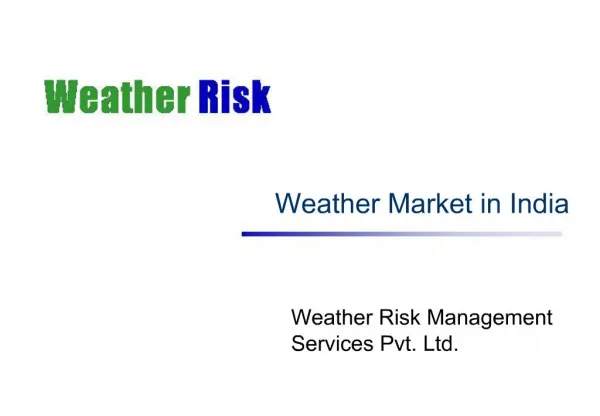 Weather Market in India