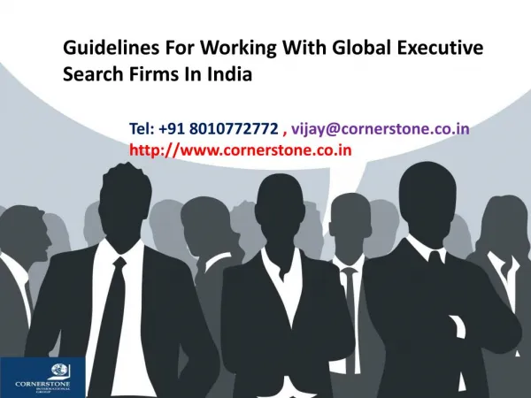 Guidelines For Working With Global Executive Search Firms In India