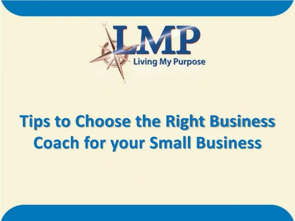 Tips to Choose the Right Business Coach for your Small Business