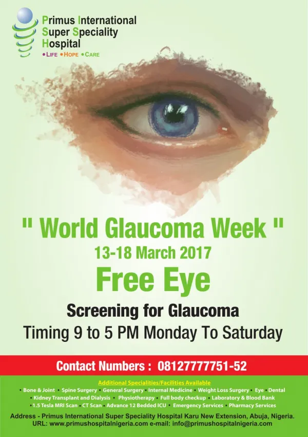 Free Eye Screening for Glaucoma in Nigeria