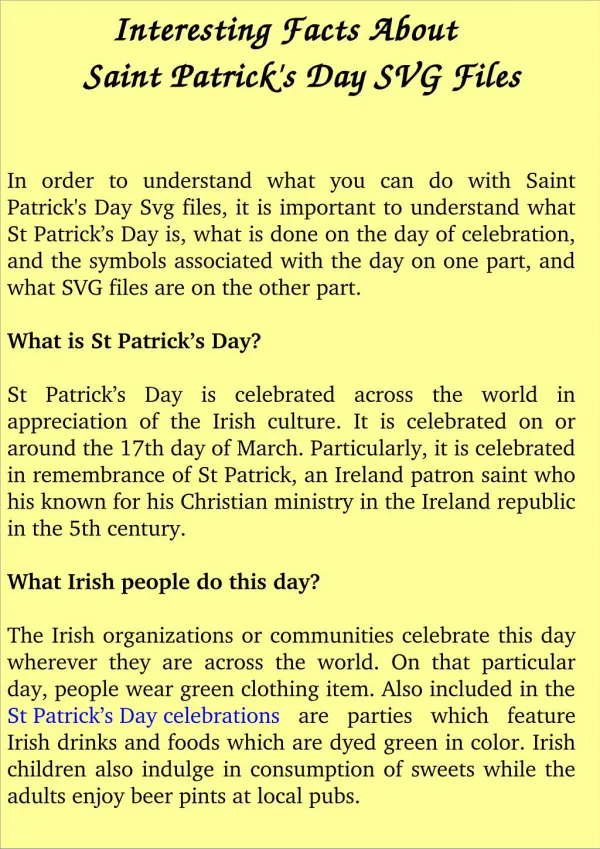 Know About Amazing Facts of St. Patrick's Day