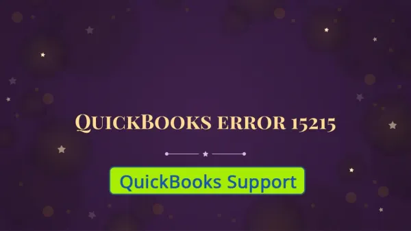 QuickBooks error 15215| Get help |QuickBooks error support phone number 1-844-551-9757
