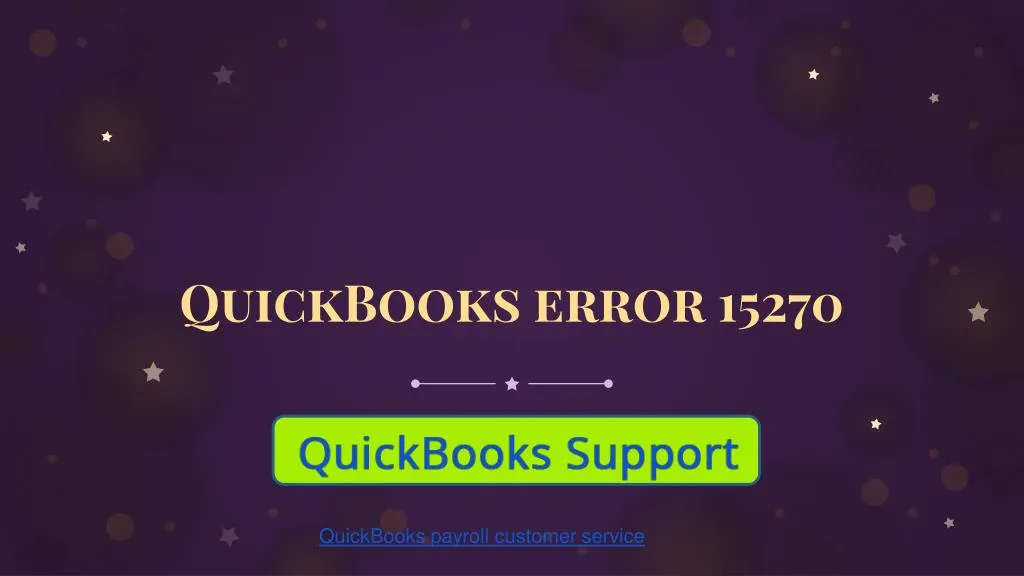 quickbooks error 15270