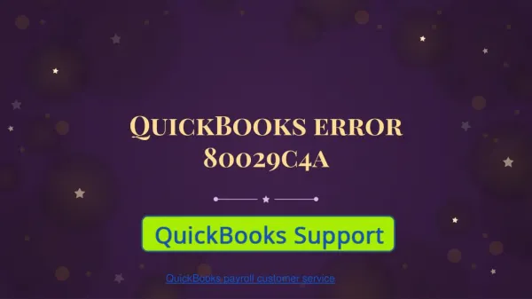 QuickBooks error 80029c4a| How to fix it| Call 1-844-551-9757