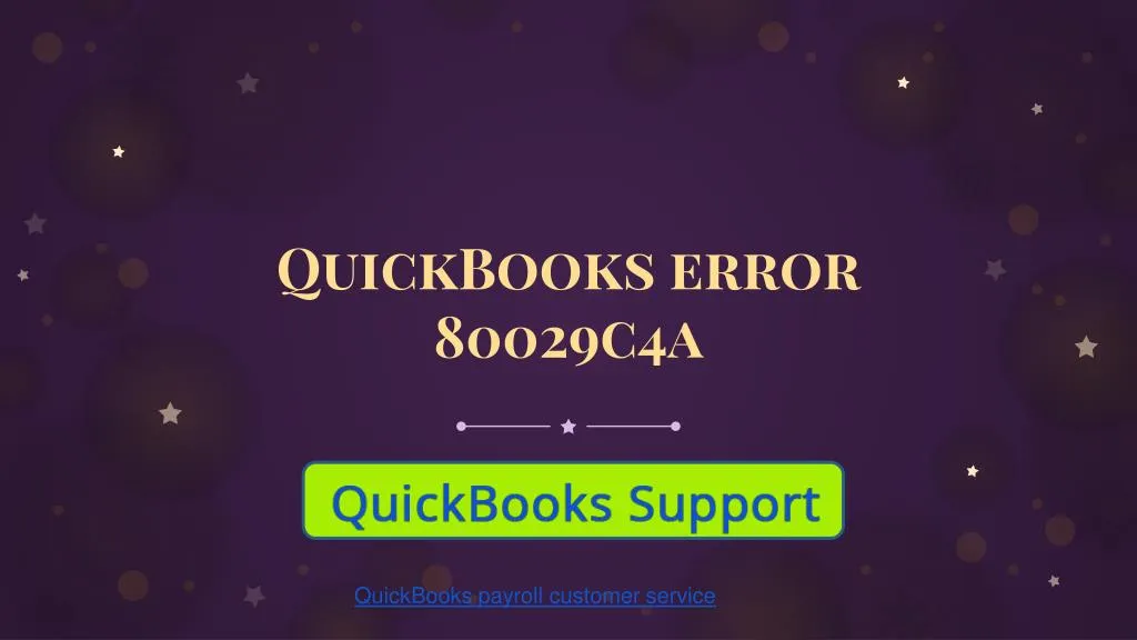 quickbooks error 80029c4a