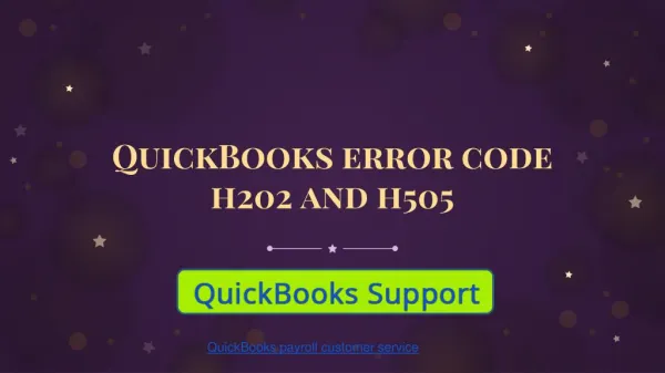 QuickBooks error code h202 and h505