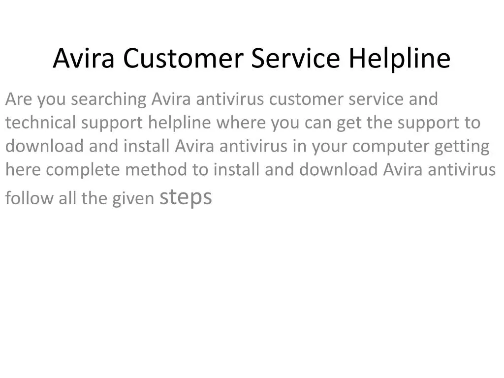 avira customer service helpline