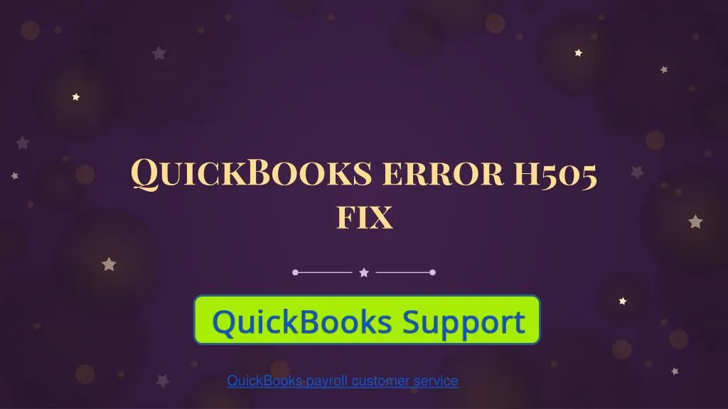 quickbooks error h505 fix