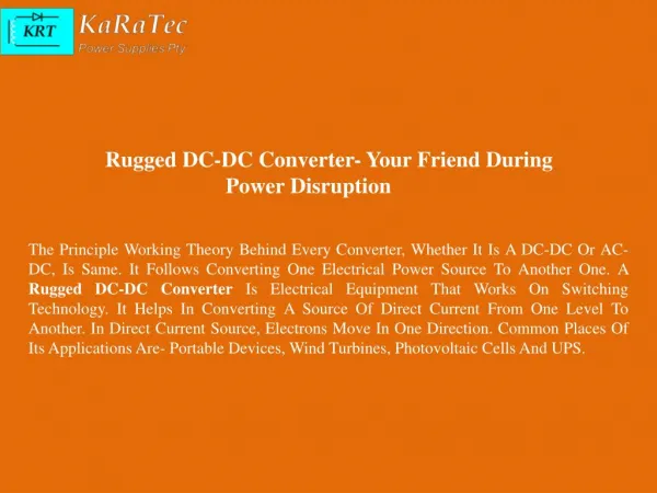 rugged dc dc converter your friend during power