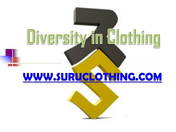 Diversity in Clothing - www.suruclothing.com