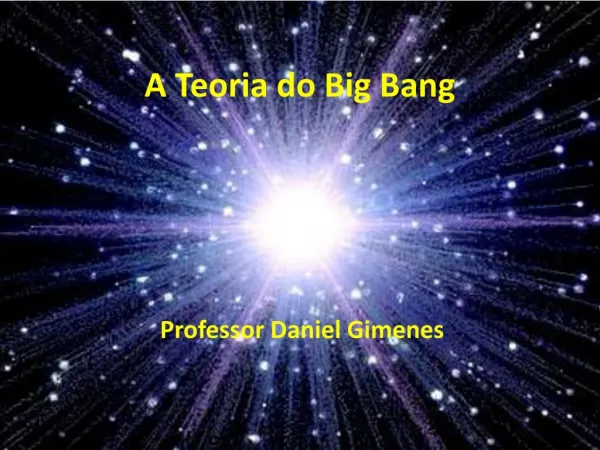 a teoria do big bang