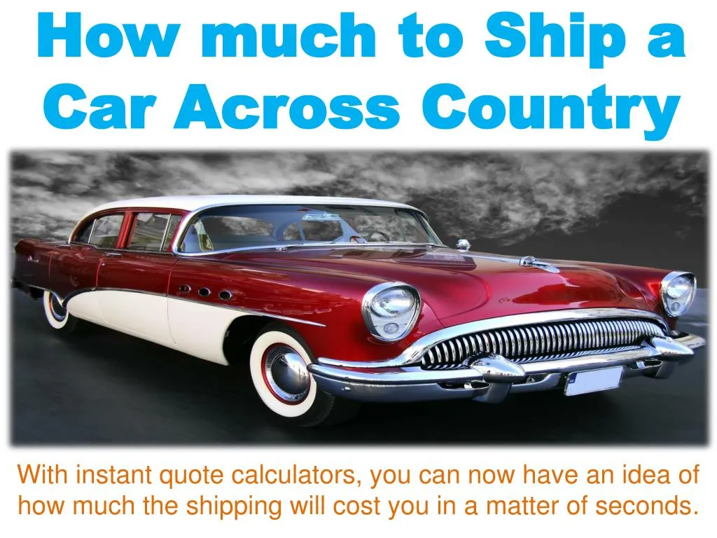 how much to ship a car across country