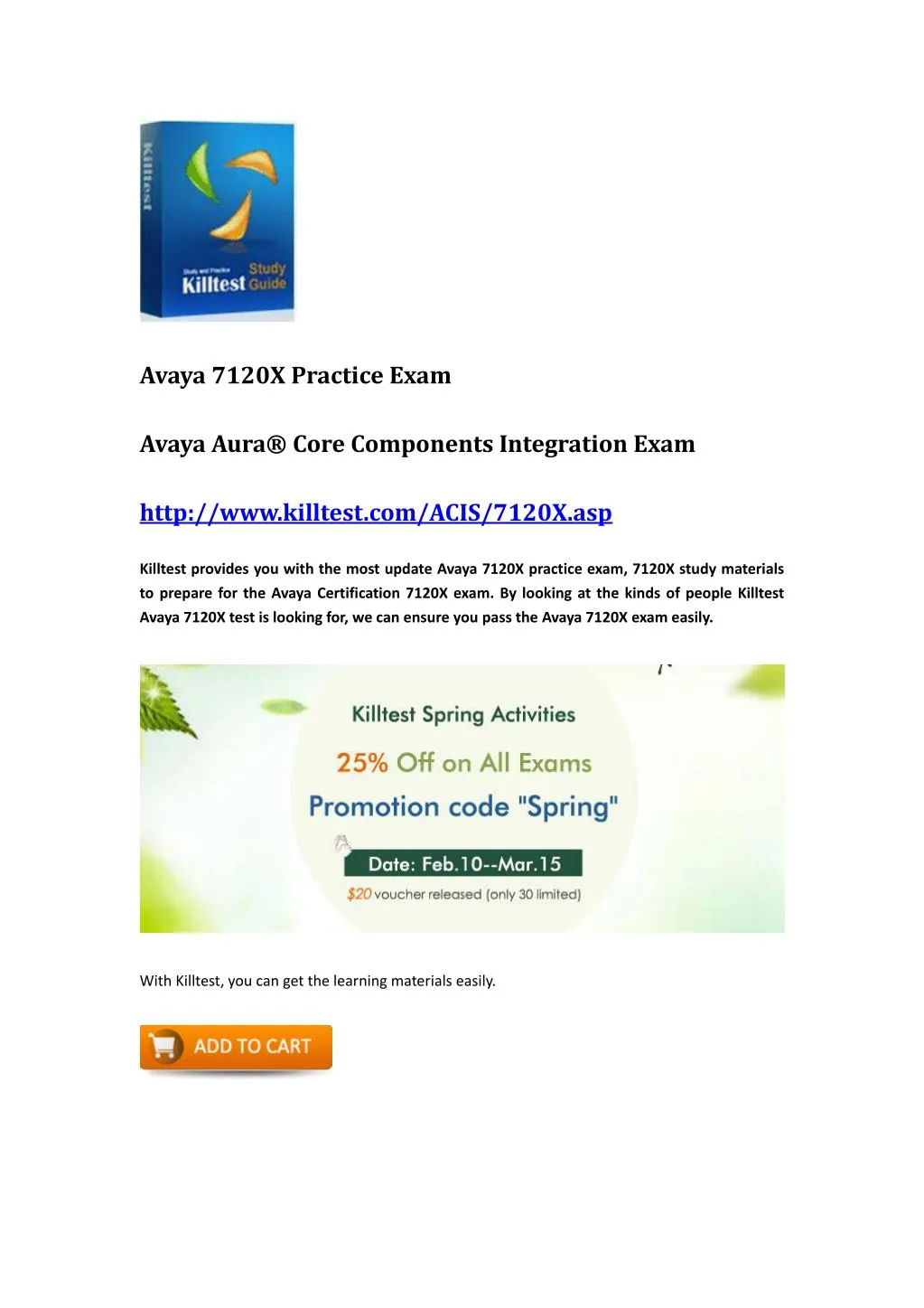 avaya 7120x practice exam