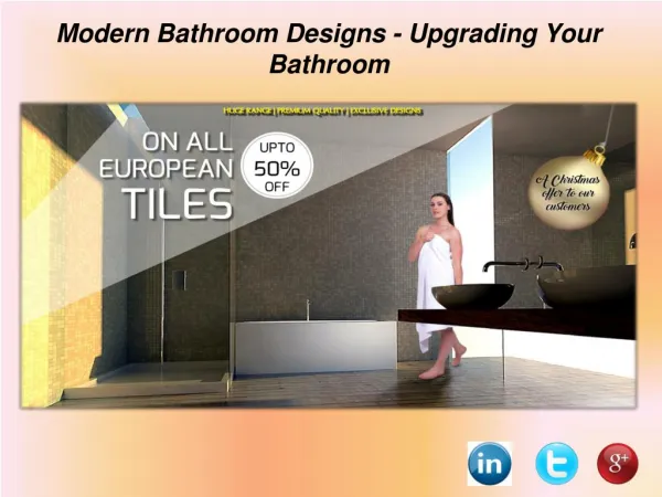 Modern Bathroom Designs - Upgrading Your Bathroom