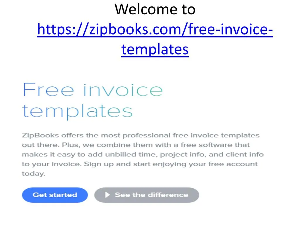 welcome to https zipbooks com free invoice templates