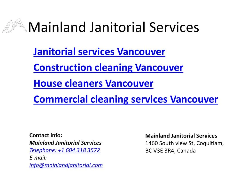 mainland janitorial services
